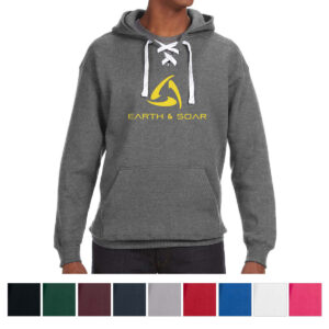 J America Adult Sport Lace Hooded Sweatshirt