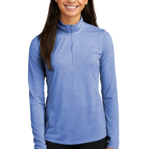 Sport-Tek Ladies PosiCharge Tri-Blend Wicking 1/4-Zip Pullover