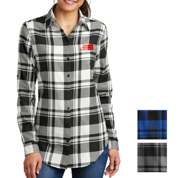 Port Authority® Ladies' Plaid Flannel Tunic