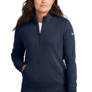 Nike Ladies Club Fleece Sleeve Swoosh 1/2-Zip