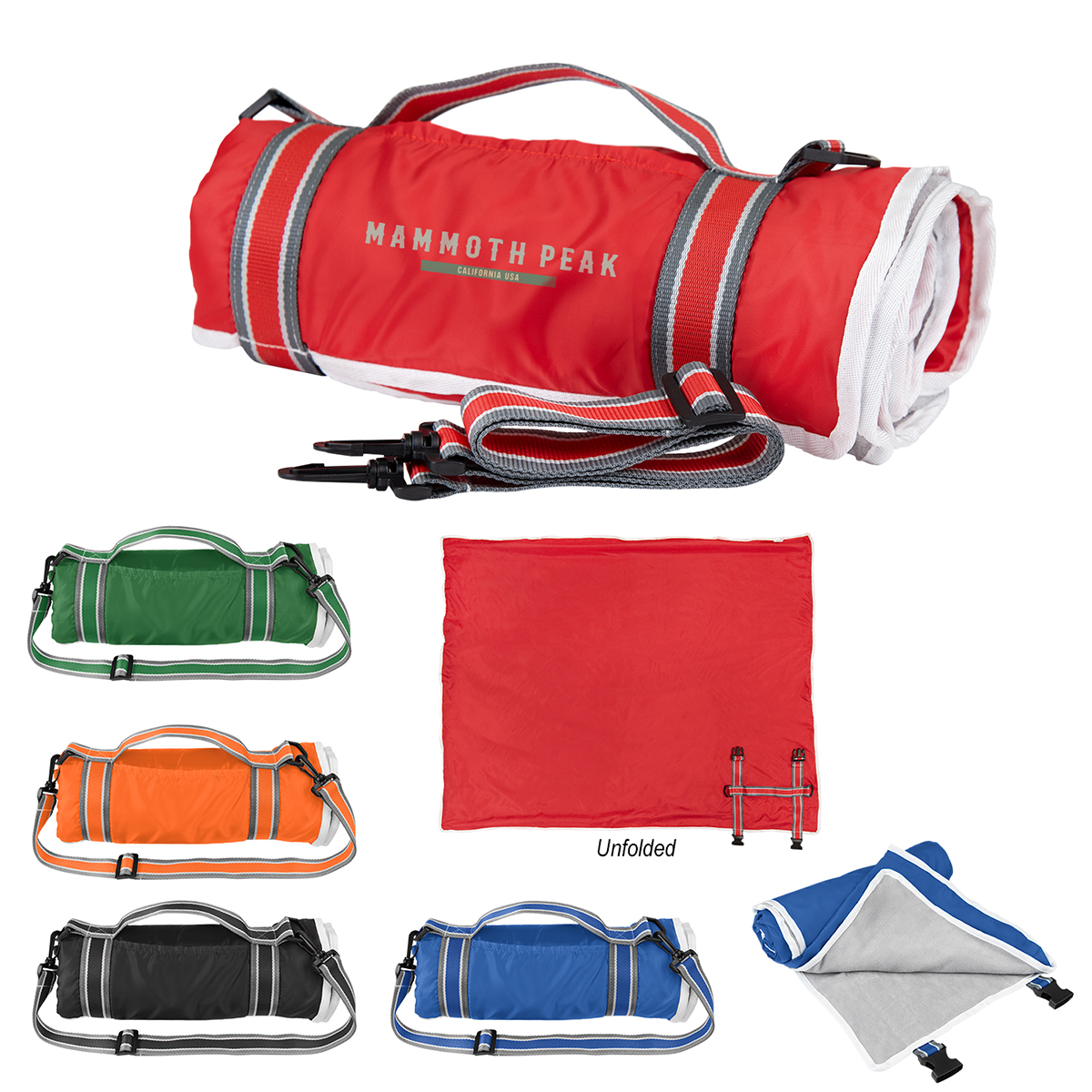 Riverside rPET Roll-Up Blanket With Carrying Handle