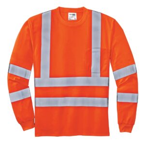 CornerStone® - ANSI 107 Class 3 Long Sleeve Snag-Resistant Reflective T-Shirt