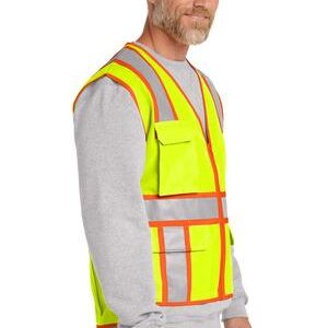 CornerStone® ANSI 107 Class 2 Surveyor Zippered Two-Tone Vest