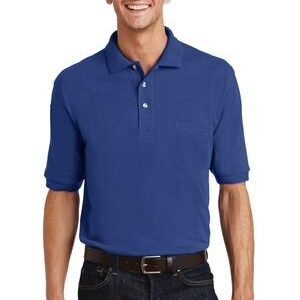 Port Authority Heavyweight Cotton Pique Polo with Pocket