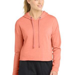 Sport-Tek ® Ladies PosiCharge ® Tri-Blend Wicking Fleece Crop Hooded Pullover