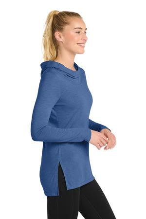 Sport-Tek Ladies PosiCharge Tri-Blend Wicking Long Sleeve Hoodie