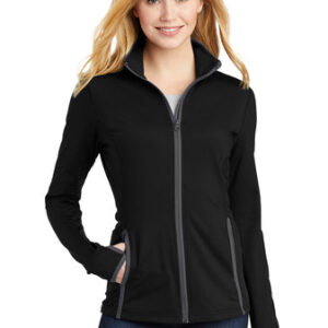 Sport-Tek® Ladies Sport-Wick® Stretch Contrast Full-Zip Jacket