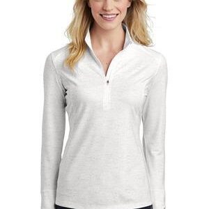 Sport-Tek Ladies Sport-Wick Stretch Reflective Heather 1/2-Zip Pullover