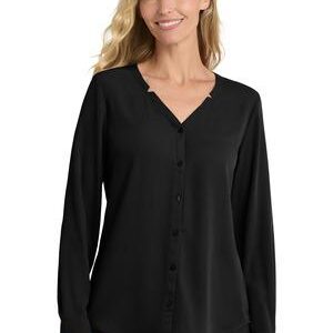 Port Authority ® Ladies Long Sleeve Button-Front Blouse