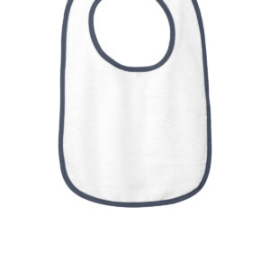 Rabbit Skins™ Infant Contrast Trim Terry Bib
