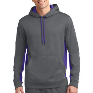 Sport-Tek® Sport-Wick® Fleece Colorblock Hooded Pullover