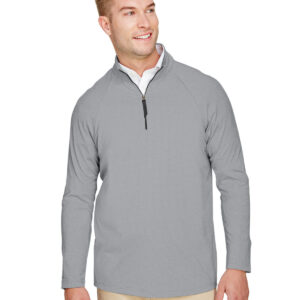 Devon & Jones CrownLux Performance™ Men's Clubhouse Micro-Stripe Quarter-Zip